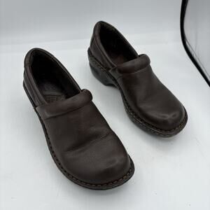 Born BOC Clogs Womens Size‎ 6 Peggy Dark Brown Leather Slip On Nurse